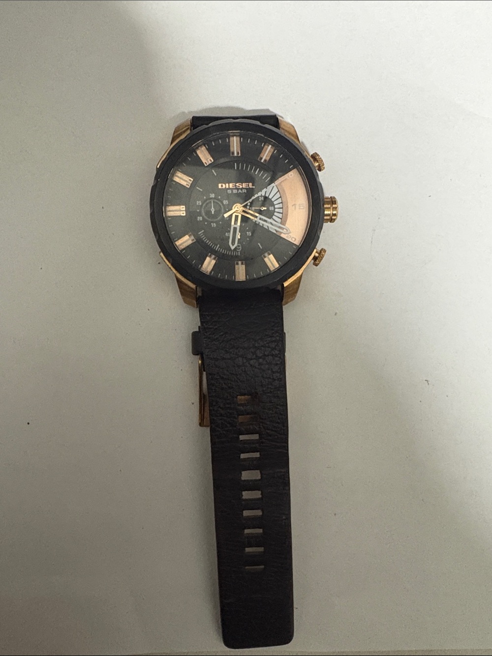 Diesel Black and Gold Men's Chronograph Watch .needs batteries